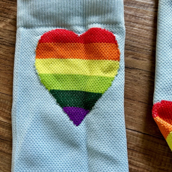 Rainbow Heart Compression Socks for Women - Picture 3 of 4